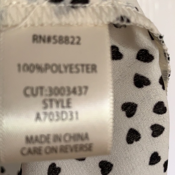 MAX STUDIO women’s sheer hearts blouse. Sz M - Picture 5 of 6